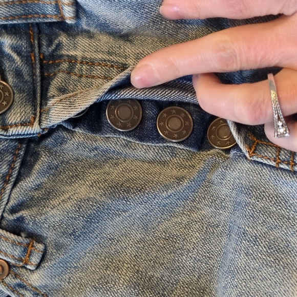 Free People Button Fly Distressed Cut Off Shorts - Picture 5 of 5